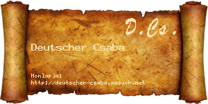 Deutscher Csaba névjegykártya