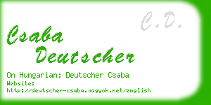 csaba deutscher business card